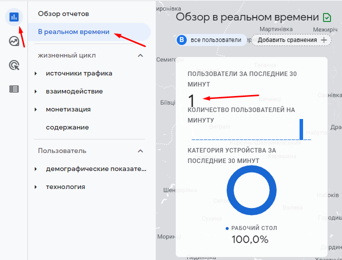 Создание аккаунта в Google Analytics