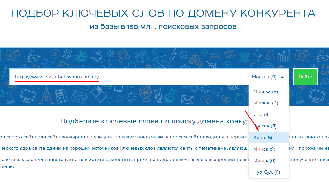Определение ключевых слов конкурентов. Руководство