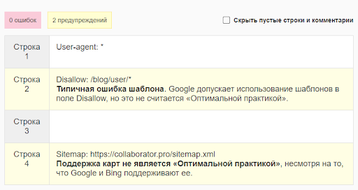 Как проверить robots.txt в сервисе